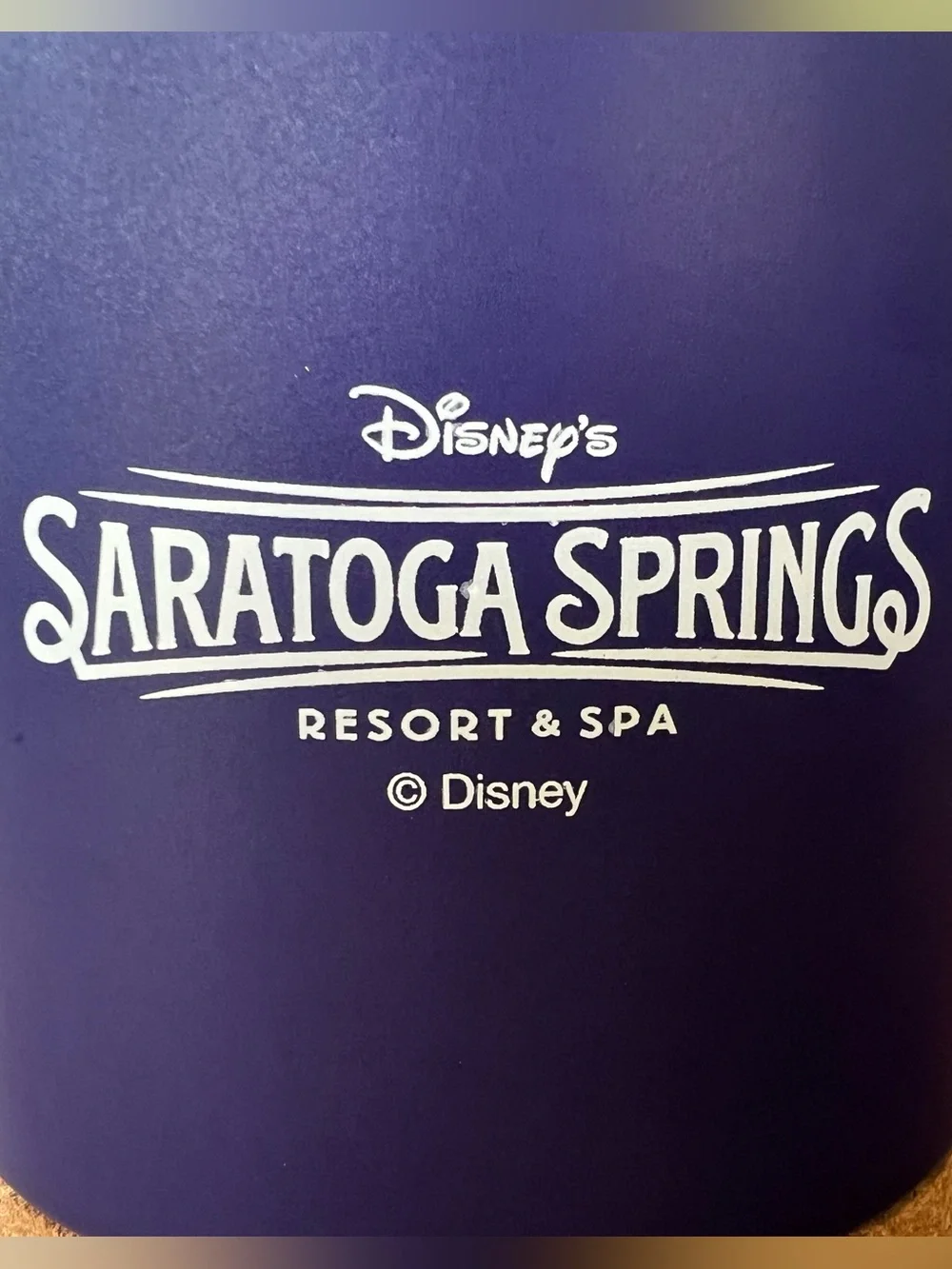 Disney Saratoga Springs Resort Ceramic Travel Mug Set 2 Cork Base Blue Lids 12oz - Picture 7 of 12